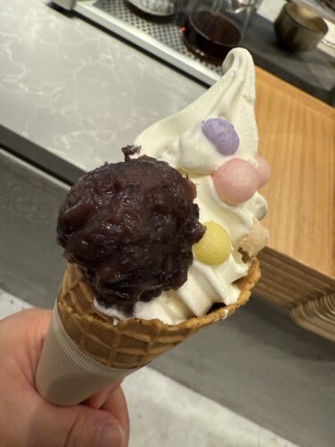 銀座立田野のソフトクリーム